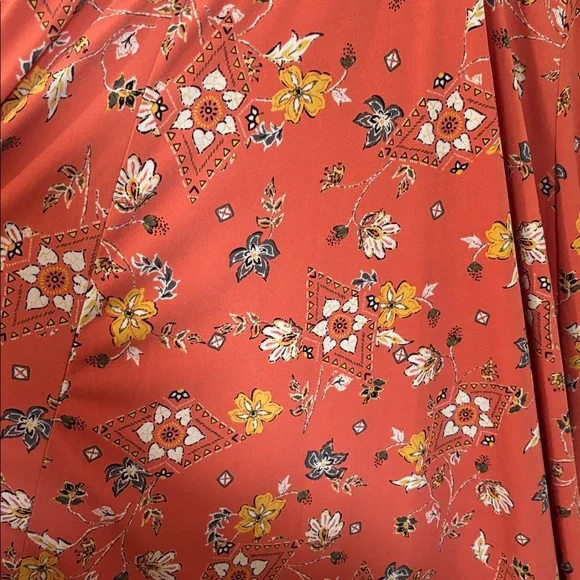 torrid Rust Floral Midi Dress - Picture 3 of 4